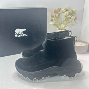 Sorel Kinetic Breakthru Acadia Waterproof Sneaker Boots Black Women's 8.5 NWB